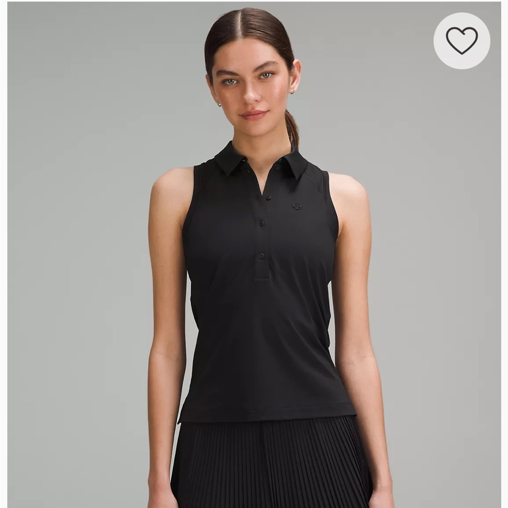 Quick Dry Sleeveless Polo Shirt
Straight Hem black